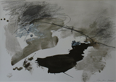 Gerhard Sauter, o.T., 2006, Acryl, Graphit auf Papier, 35 x 46 cm