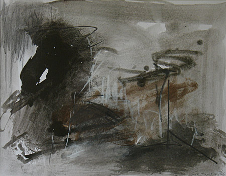 Gerhard Sauter, o.T., 2006, Acryl, Graphit auf Papier, 36,5 x 46,5 cm